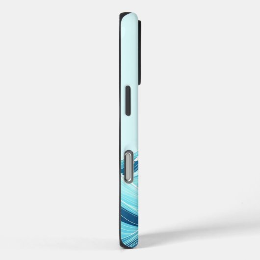 Abstracte blauwe oceaangolven Case-Mate iPhone case (Achterkant / Rechts)