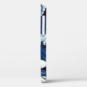 Abstracte blauwe oceaangolven Japans stijlkunstwer Case-Mate iPhone Case (Achterkant / Links)