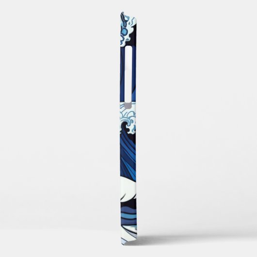 Abstracte blauwe oceaangolven Japans stijlkunstwer Case-Mate iPhone Case (Achterkant / Links)