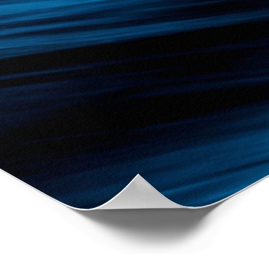 Abstracte Blauwe Oceaangolven | POSTER (Hoek)
