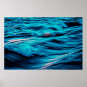 Abstracte Blauwe Oceaangolven | POSTER (Voorkant)