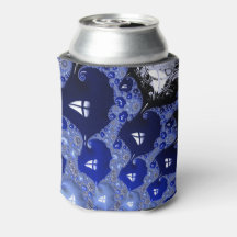 Abstracte Blauwe Ombre Fractal Bubbles