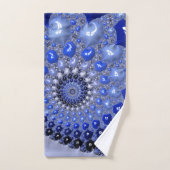 Abstracte Blauwe Ombre Fractal Bubbles Handdoek (Handdoek)