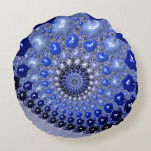 Abstracte Blauwe Ombre Fractal Bubbles