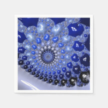 Abstracte Blauwe Ombre Fractal Bubbles