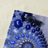 Abstracte Blauwe Ombre Fractal Bubbles Strandlaken (In situ)