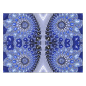 Abstracte Blauwe Ombre Fractal Bubbles Tafelkleed (Voorkant (Horizontaal))