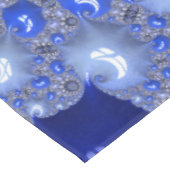 Abstracte Blauwe Ombre Fractal Bubbles Tafelkleed (Gekanteld)