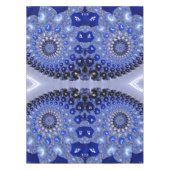 Abstracte Blauwe Ombre Fractal Bubbles Tafelkleed (Voorkant)