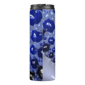 Abstracte Blauwe Ombre Fractal Bubbles Thermosbeker (Achterkant)