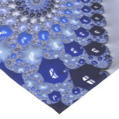 Abstracte Blauwe Ombre Fractale Bellen Korte Tafelloper (Hoek)