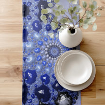 Abstracte Blauwe Ombre Fractale Bellen