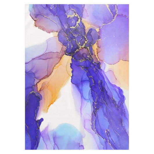 Abstracte blauwe Oranje tablet Tafelkleed (Voorkant)