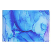 Abstracte Blauwe Paarse Fantasiestijl Kussensloop (Achterkant-Links)