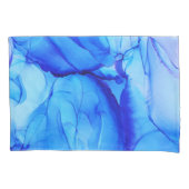 Abstracte Blauwe Paarse Fantasiestijl Kussensloop (Voorkant-Links)