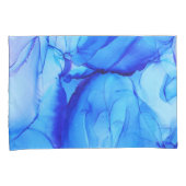 Abstracte Blauwe Paarse Fantasiestijl Kussensloop (Voorkant-Rechts)