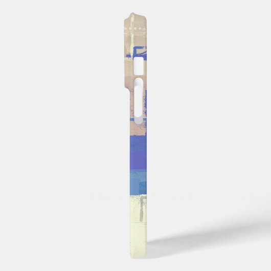 Abstracte Blauwe Paarse Taupe Ivory Gemengde Media Case-Mate iPhone Case (Achterkant / Links)