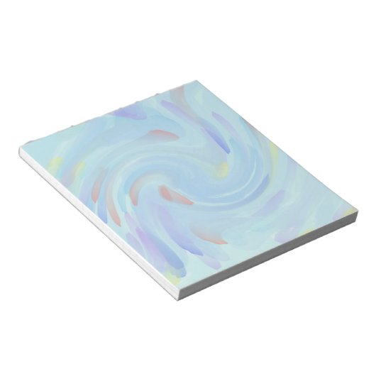 Abstracte Blauwe Paarse wervelingen Paint Notitieblok (Schuin)