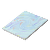 Abstracte Blauwe Paarse wervelingen Paint Notitieblok (Linkerzijde)