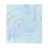 Abstracte Blauwe Paarse wervelingen Paint Notitieblok (Voorkant)