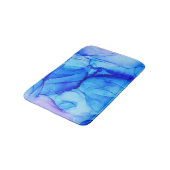Abstracte Blauwe Paarse Zwemmen Badmat (Gekanteld)