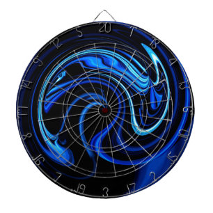 Abstracte blauwe pacock dartbord