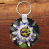 Abstracte blauwe passie ventilator sleutelhanger (Voorkant)