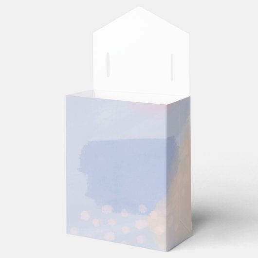 Abstracte Blauwe Pastel Moderne Kunst Bedankdoosjes (Geopend)