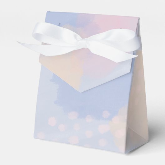 Abstracte Blauwe Pastel Moderne Kunst Bedankdoosjes (Voorkant Zijde)