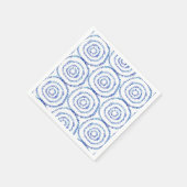 Abstracte blauwe penseelcirkel kustlijn servet (Hoek)