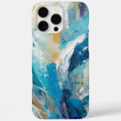 Abstracte blauwe penseelstreken Moderne kunst Case-Mate iPhone Case (Achterkant)