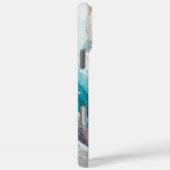 Abstracte blauwe penseelstreken Moderne kunst Case-Mate iPhone Case (Achterkant / Rechts)