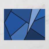 Abstracte blauwe polygons briefkaart (Voorkant)