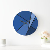 Abstracte blauwe polygons grote klok (Huis)