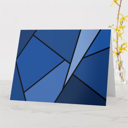 Abstracte blauwe polygons kaart (Gele Bloem)