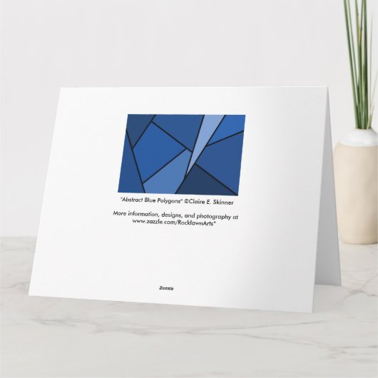 Abstracte blauwe polygons kaart (Achterkant)