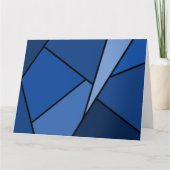 Abstracte blauwe polygons kaart (Voorkant)