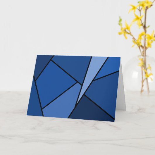 Abstracte blauwe polygons kaart (Gele Bloem)