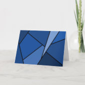 Abstracte blauwe polygons kaart (Voorkant)
