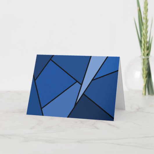 Abstracte blauwe polygons kaart (Voorkant)