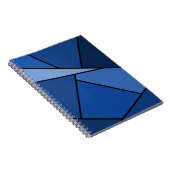 Abstracte blauwe polygons notitieboek (Rechterzijde)
