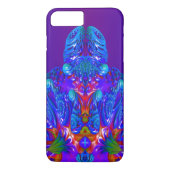 Abstracte blauwe robot Case-Mate iPhone case (Achterkant)