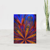 Abstracte blauwe rode kleuren Opmerking Kaart (Voorkant)