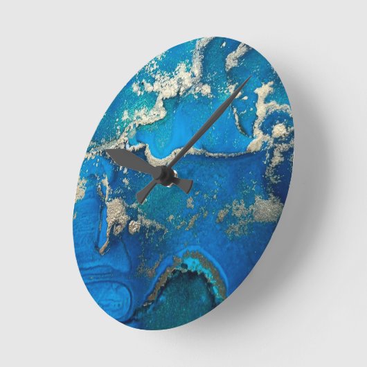 Abstracte blauwe ronde klok (Hoek)