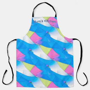 Abstracte Blauwe Rondingen Moeders Keuken Schort