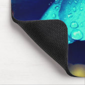 Abstracte blauwe Roos ventilatorkunst Muismat (Hoek)