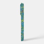 Abstracte blauwe spatten voor kunstliefhebbers Mod iPhone Hoesje (Linkerkant)