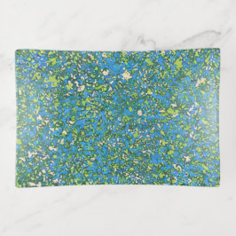 Abstracte blauwe spatten voor kunstliefhebbers Mod Sierschaaltjes