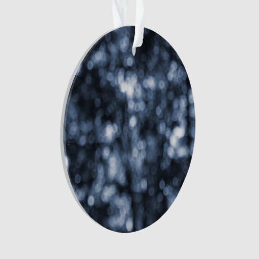 Abstracte blauwe Stippen Acrylversiering Ornament (voorkant)