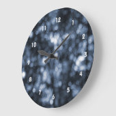 Abstracte blauwe Stippen Grote Klok (Hoek)